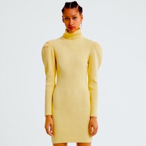 - Zara turtleneck ribbed long sleeve dress M